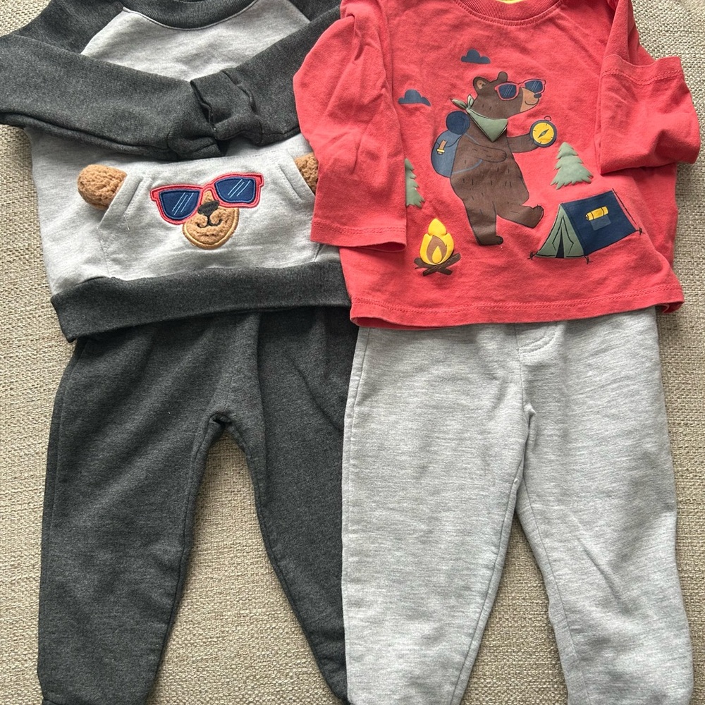 Cute Bear Themed Toddler Outfit Set